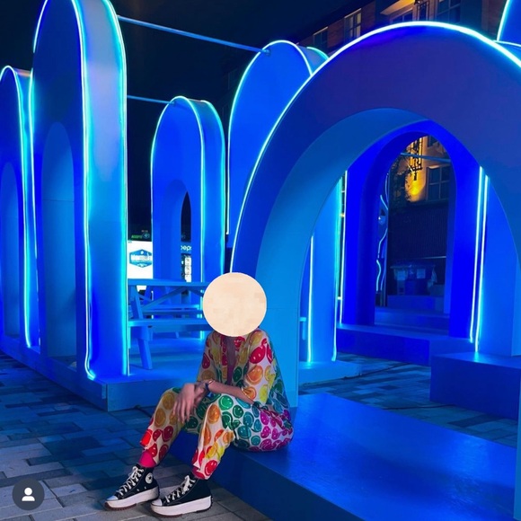 Farm Rio Smiley Collab Rainbow Jumpsuit - Picture 4 of 7